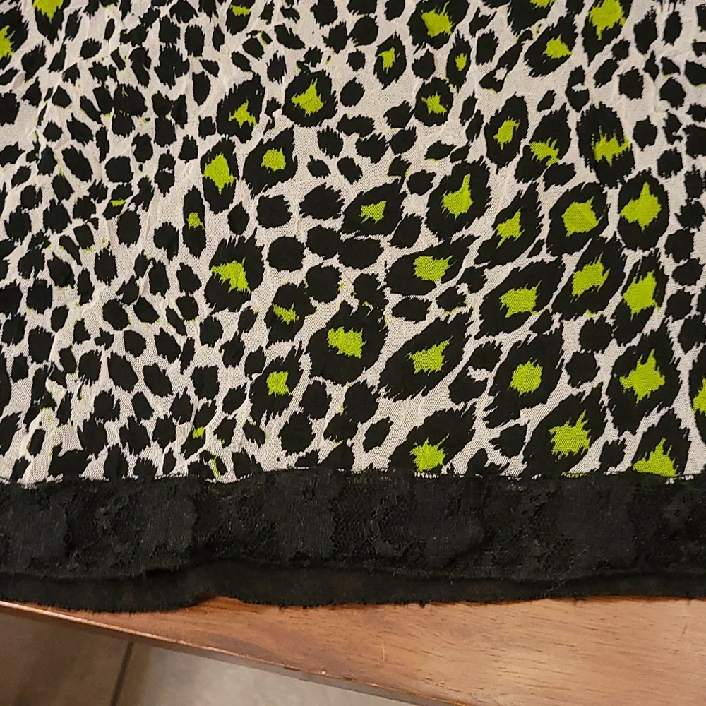 Piccadilly Jacket and matching tank, size Sm, animal print black, cream green - Picture 12 of 16